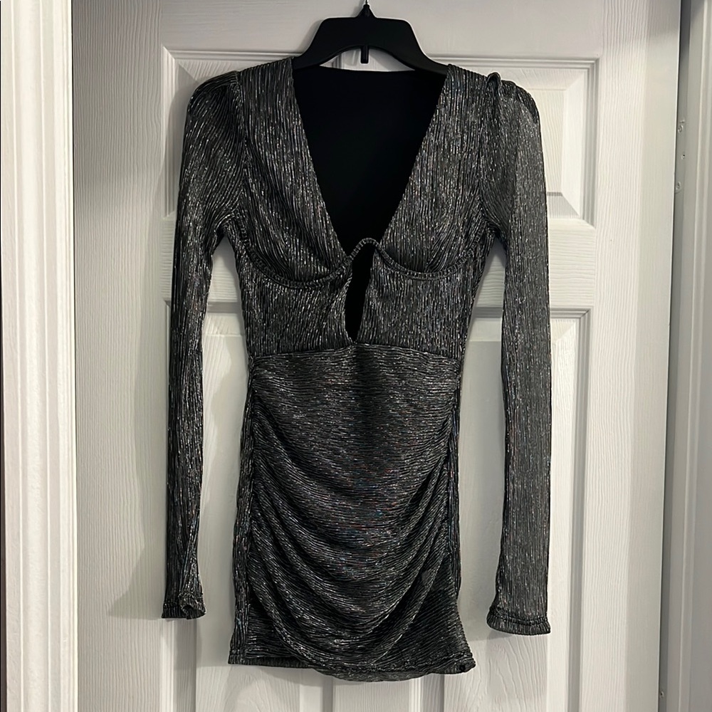 Elegant Black Metallic Dress
